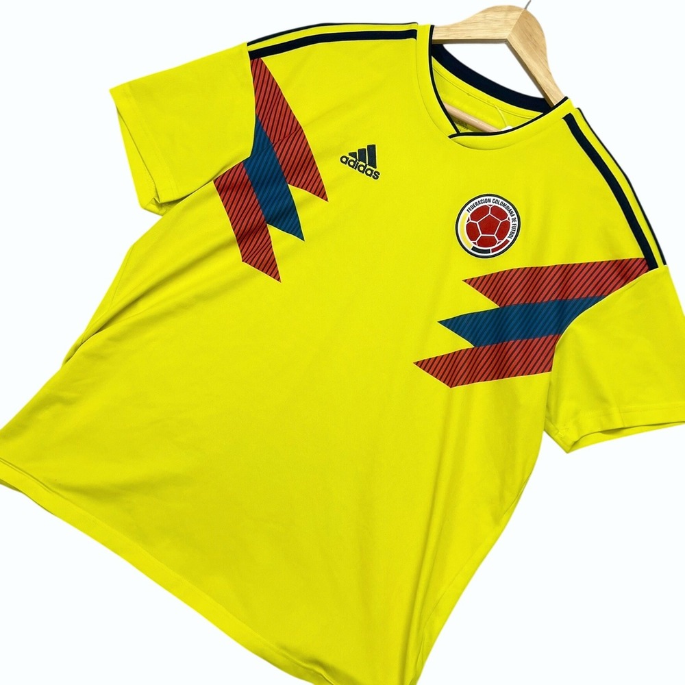Adidas Colombia 2018 World Cup Home Soccer Jersey Yellow Mens XL Climalite
